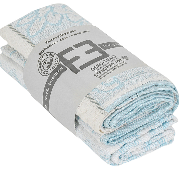 Family Enterprise Σετ 2τμχ πετσέτες προσώπου 50 Χ 100 100% βαμβακερές Αιγύπτου 380ΓΡ 002340011Σ1